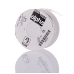 Alpha Wire Braided Copper Silver Cable Sleeve, 2.39mm Diameter, 30m Length, FIT Brass Braid Series