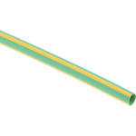 RS PRO Heat Shrink Tubing, Green, Yellow 4.8mm Sleeve Dia. x 1.2m Length 2:1 Ratio