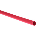 RS PRO Heat Shrink Tubing, Red 6.4mm Sleeve Dia. x 1.2m Length 2:1 Ratio