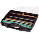 RS PRO Heat Shrink Tubing, Black, Blue, Green/Yellow, Red, White 6.4mm Sleeve Dia. x Set Length 2:1 Ratio