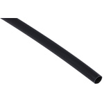 RS PRO Adhesive Lined Halogen Free Heat Shrink Tubing, Black 6.4mm Sleeve Dia. x 1.2m Length 3:1 Ratio