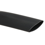 RS PRO Heat Shrink Tubing, Black 9.5mm Sleeve Dia. x 12m Length 2:1 Ratio