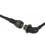 TE Connectivity Straight Black, Polyolefin, 24.6mm