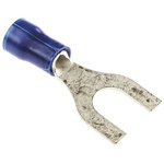 TE Connectivity, PLASTI-GRIP Insulated Crimp Spade Connector, 1mm² to 2.6mm², 16AWG to 14AWG, M6 Stud Size PVC, Blue