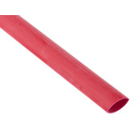 RS PRO Halogen Free Heat Shrink Tubing, Red 9.5mm Sleeve Dia. x 1.2m Length 2:1 Ratio