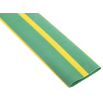 RS PRO Halogen Free Heat Shrink Tubing, Green/Yellow 38.1mm Sleeve Dia. x 1.2m Length 2:1 Ratio