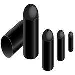 Alpha Wire Heat Shrinkable Cap Black, Semi-Rigid Polyolefin, 7.4mm