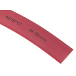 RS PRO Heat Shrink Tubing, Red 9.5mm Sleeve Dia. x 6m Length 2:1 Ratio