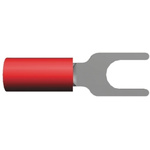 TE Connectivity, PLASTI-GRIP Insulated Crimp Spade Connector, 0.26mm² to 1mm², 22AWG to 16AWG, M4 Stud Size, Red