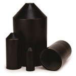 3M End Cap Black, Polyolefin Adhesive Lined, 20mm