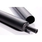 RS PRO Adhesive Lined Heat Shrink Tubing, Black 12mm Sleeve Dia. x 1.22m Length 3:1 Ratio