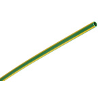 RS PRO Halogen Free Heat Shrink Tubing, Green 3.2mm Sleeve Dia. x 1.2m Length 2:1 Ratio