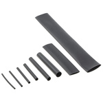 TE Connectivity Heat Shrink Tubing, Black 1.6mm Sleeve Dia. x 50mm Length 2:1 Ratio, RNF100 Series