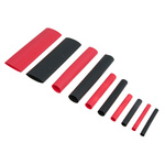 TE Connectivity Heat Shrink Tubing, Black, Red 4.8mm Sleeve Dia. x 50mm Length 2:1 Ratio, RNF100 Series