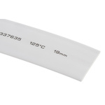 RS PRO Heat Shrink Tubing, White 19mm Sleeve Dia. x 5m Length 2:1 Ratio
