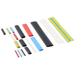 HellermannTyton Heat Shrink Tubing, Black, Blue, Green/Yellow, Red, White 3mm Sleeve Dia. x 35mm Length 3:1 Ratio