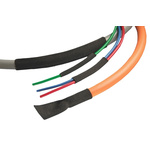 Alpha Wire Halogen Free Heat Shrink Tubing, Black 29.9mm Sleeve Dia. x 15m Length 2:1 Ratio, FIT-FABRIC Series