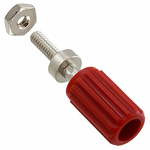 Cinch Connectors 15A, Red Binding Post With Brass Contacts and Nickel Plated
