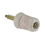 Superior Electric 30A, White Binding Post With Brass Contacts and Tin Plated - 12.7mm Hole Diameter