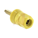 Superior Electric 30A, Yellow Binding Post With Brass Contacts and Gold Plated - 12.7mm Hole Diameter