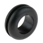 RS PRO Black PVC 12.5mm Cable Grommet for Maximum of 9.5mm Cable Dia.