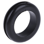 RS PRO Black PVC 20mm Cable Grommet for Maximum of 16mm Cable Dia.