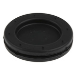 SES Sterling Black Polychloroprene 37mm Cable Grommet for Maximum of 29mm Cable Dia.