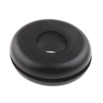 RS PRO Black PVC 14mm Cable Grommet for Maximum of 7mm Cable Dia.