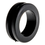 RS PRO Black PVC 22mm Cable Grommet for Maximum of 18mm Cable Dia.