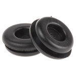 SES Sterling Black PVC 15mm Cable Grommet for Maximum of 9mm Cable Dia.