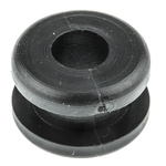 HellermannTyton Black PVC 10mm Cable Grommet for Maximum of 6mm Cable Dia.