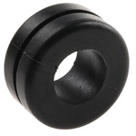 HellermannTyton Black PVC 11mm Cable Grommet for Maximum of 8mm Cable Dia.