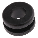 HellermannTyton Black PVC 11mm Cable Grommet for Maximum of 8mm Cable Dia.