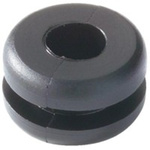 HellermannTyton Black PVC 11mm Cable Grommet for Maximum of 8mm Cable Dia.