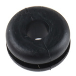 HellermannTyton Black PVC 9mm Cable Grommet for Maximum of 4mm Cable Dia.