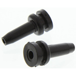 HellermannTyton Black PVC 9.5mm Cable Grommet for Maximum of 3mm Cable Dia.