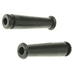 HellermannTyton Black PVC 8mm Cable Grommet for Maximum of 5.5mm Cable Dia.