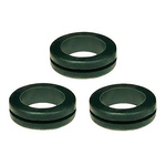 SES Sterling Black Polychloroprene 28mm Cable Grommet for Maximum of 20mm Cable Dia.