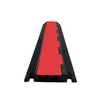RS PRO 1m Black, Red Cable Cover in Rubber