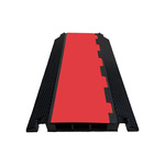RS PRO 1m Black, Red Cable Cover in Rubber