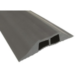Vulcascot 3m Grey Cable Cover in Rubber, 16 x 10mm Inside dia.