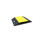 RS PRO 500mm Black/Yellow Cable Cover in Rubber, 35mm Inside dia.