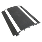 RS PRO 500mm Black/White Cable Cover in Rubber, 2 x 20mm Inside dia.