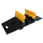 RS PRO 950mm Black/Yellow Cable Cover in Rubber, 110mm Inside dia.