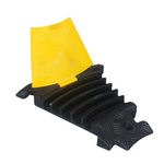 RS PRO 200mm Black/Yellow Cable Cover in Rubber, 34mm Inside dia.