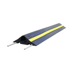 RS PRO 1m Black/Yellow Cable Cover in Rubber, 60mm Inside dia.