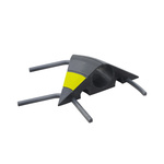 RS PRO 1m Black/Yellow Cable Cover in Rubber, 60mm Inside dia.