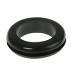 RS PRO Black PVC 31.7mm Cable Grommet for Maximum of 25mm Cable Dia.