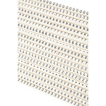 RS PRO Clip On Cable Markers, Black on White, Pre-printed "-, +, 0 → 9, E, L, N, R, S, T", 2.7 → 3mm Cable