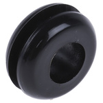RS PRO Black PVC 10mm Cable Grommet for Maximum of 6.4mm Cable Dia.
